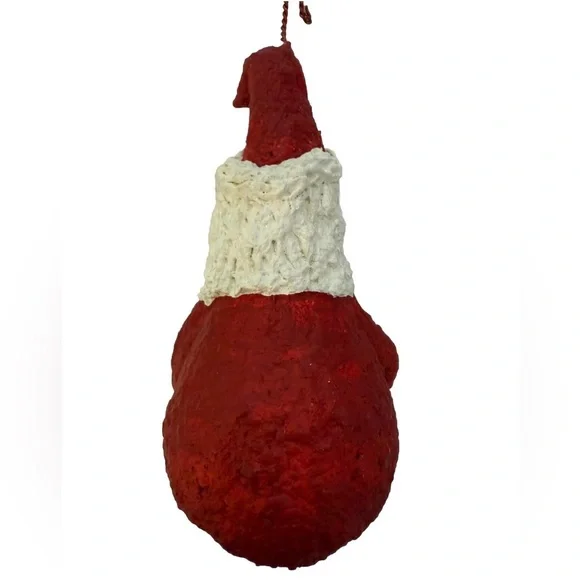 RARE Debra Schoch / Bethany Lowe Vintage Folk Art Paper Mache Roly Poly Santa